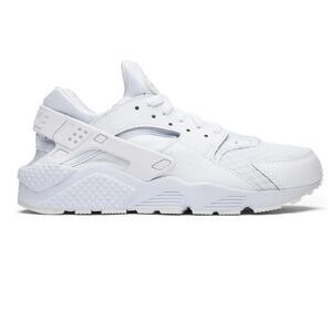 Nike Air Huarache Triple White Sneakers All White Low Top Running Shoes Size 9.5